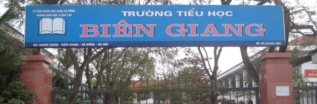 Trường Tiểu học công lập quận Hà Đông, Biên Giang (Ảnh: website nhà trường)